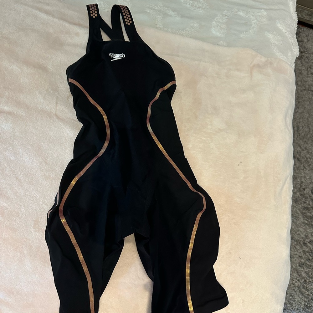 Speedo Black and Rosegold LZR tech suit